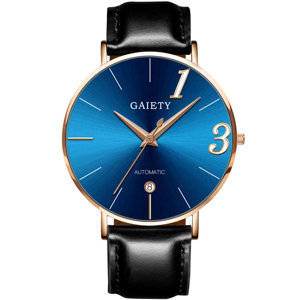 

2018 Fashion Couple Watch Leather Strap Line Analog Quartz Ladies Wrist Watches Minimalist Style lovers watch gentlemen Gift