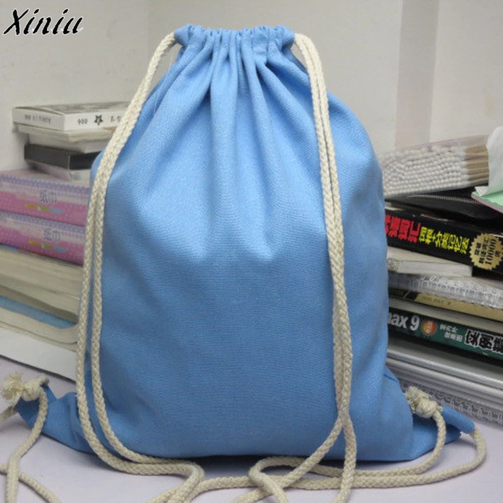 

Women's Drawstring Backpacks For School Fashion Ladies Travel Softback Canvas Draw String Bag Casual Female Rucksack Sack Unisex