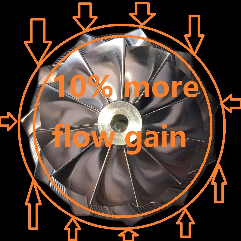 new generation of aerodynamics design billet compressor wheel tapered tips
