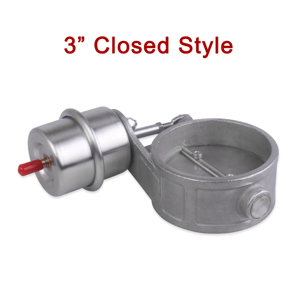 

76mm Pipe Pressure 3'' Exhaust Control Valve Vacuum Actuator Open Style Cutout Downpipe Car Accessories