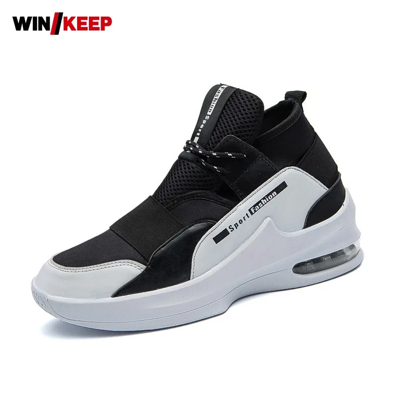 Brand Men Thick Platform Trainer Outdoor Jogging Skateboarding Shoes High Top Tennis Gym Workout 