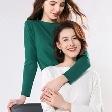 2019 New Fashion High Quality Slash Neck Women Sweater Autumn Winter Long Sleeve Solid Pullover Knitted Sweaters Female 8 Color