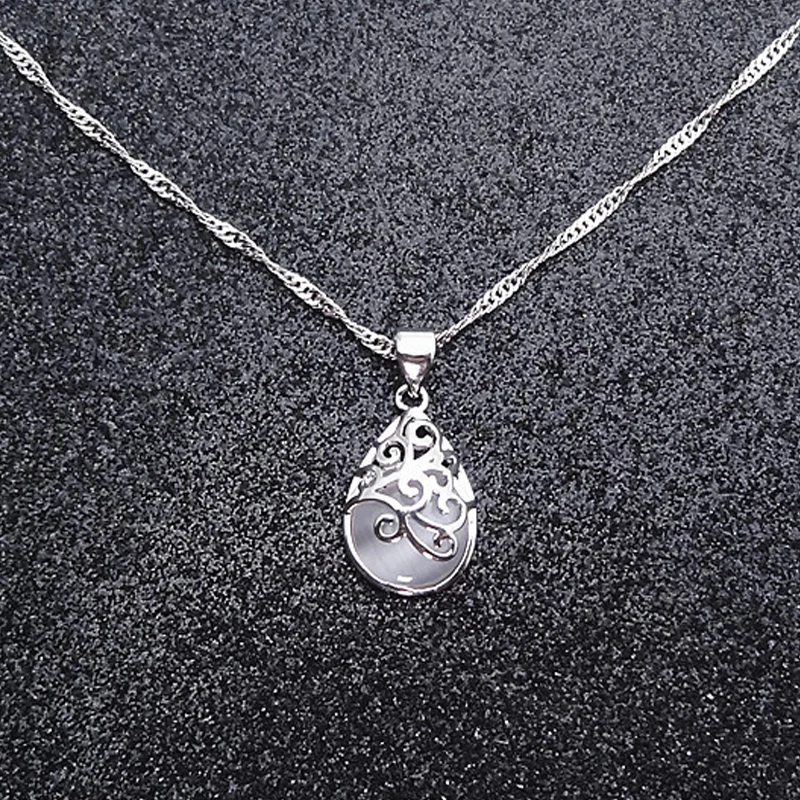 vintage water drop necklace jewelry  (11)