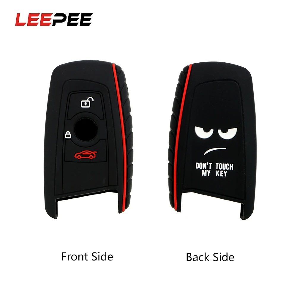

LEEPEE Remote Key Shell Fob Silicone 3 Buttons Key Protect Bag Car Key Case Cover For BMW E30 E34 E36 E39 E46 F10 F11 F31