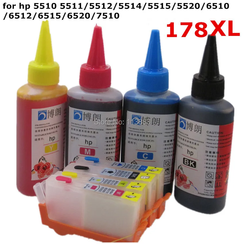 

BLOOM compatible refill ink kit for hp 564 XL Refillable ink cartridge for HP 5510 5511 5512 5514 5515 5520 6510 6512 6515 6520