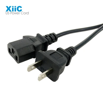 

1.2m 4ft US Plug American Standard Power Supply Cable 2 Prong 3 Hole Power Cord for Laptop Tablet Adapter PC Printer Monitor