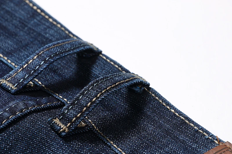 Осень Зима Новые деловые мужские джинсы тонкие прямые джинсовые полной длины короткие мужские брюки размера плюс 29~ 40 брендовая одежда хит