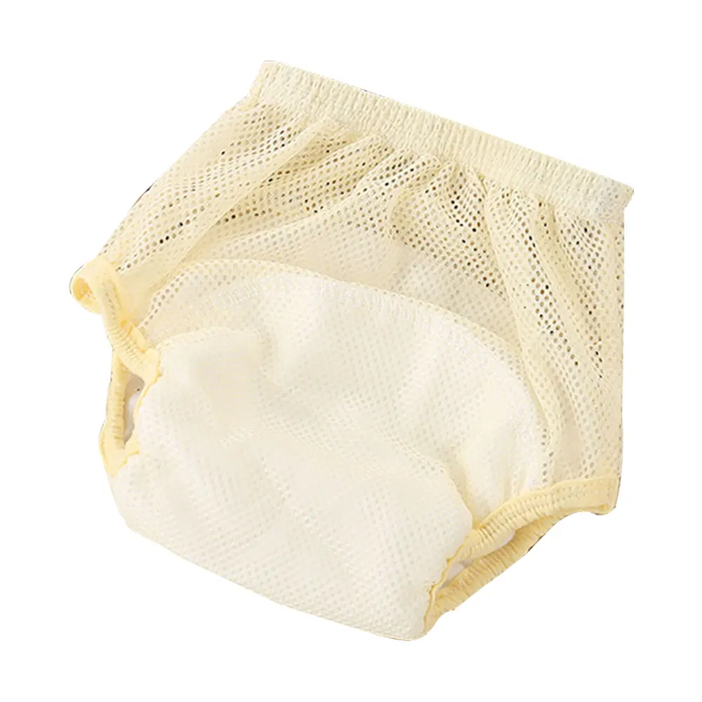yellow Удобные хлопковые Diape Моющиеся кровать мультфильм хлеб брюки для девочек перевозка брюк - Цвет: yellow