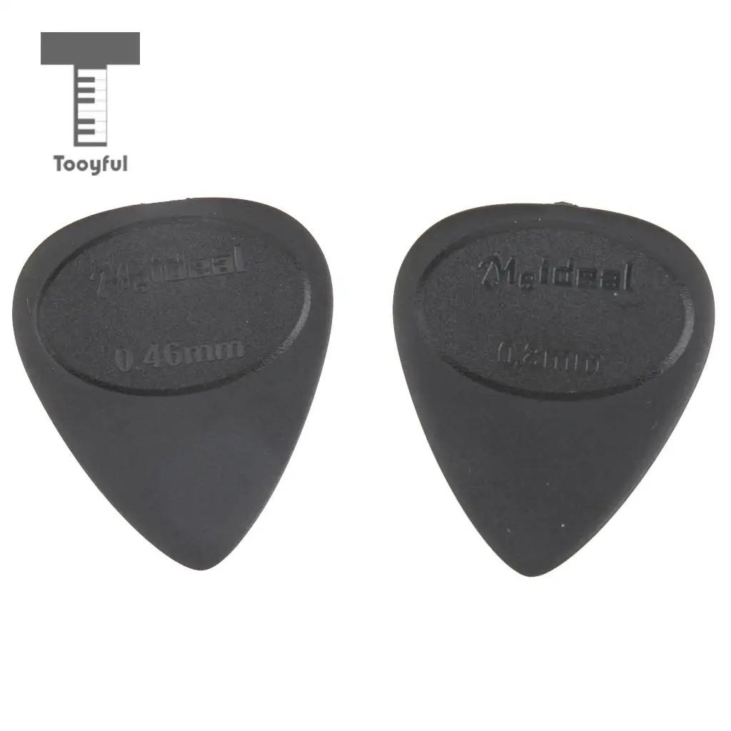 Black Acoustic Guitar Picks Different thickness Non-Slip Plectrums Accessory for Bass Ukulele Mandolin Guitars 10Pcs