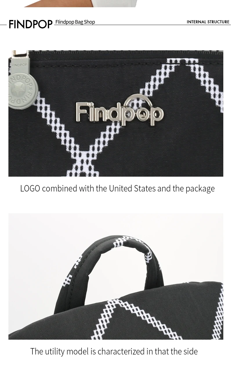 Findpop рюкзак с защитой от кражи женский холщовый рюкзак сумка для подростка водонепроницаемый рюкзак для ноутбука Повседневный Черный Рюкзак Mochila