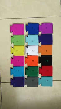 

Wholesale Foldable Drink Can Coolers and Stubby holders WITHOUT printing ,color can be mixed for small order