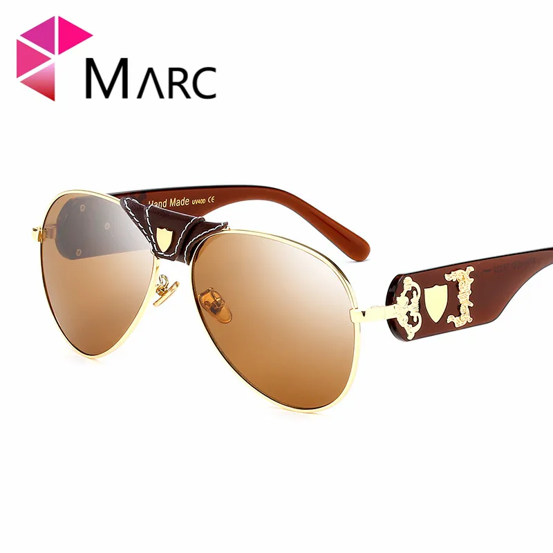 

MARC UV400 WOMEN MEN sunglasse Plastic Brand Trend Gradient Oculos eyewear Gafas Sol Clear Mirror Alloy Metal Pilot