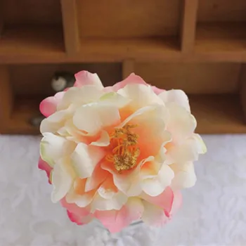 

9CM Head,27PCS,9Colors Artificial Silk Peony Heads,Fake Large Roses,Bouquet Accessories,Wrist Corsage Flolwer,Wedding Decoration
