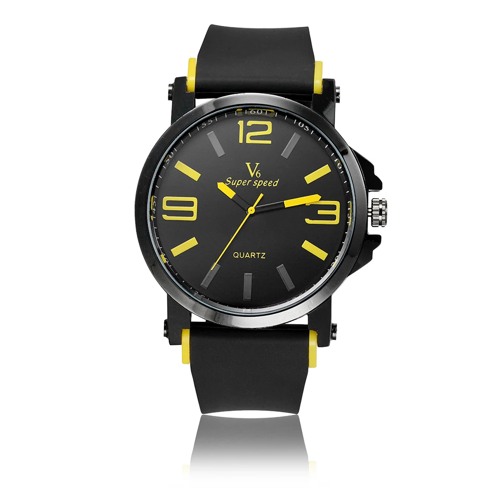 

V6 Lady simple elegant brand quartz watch high quality silicone men outdoor sports watches multicolor women beautiful wristwatch