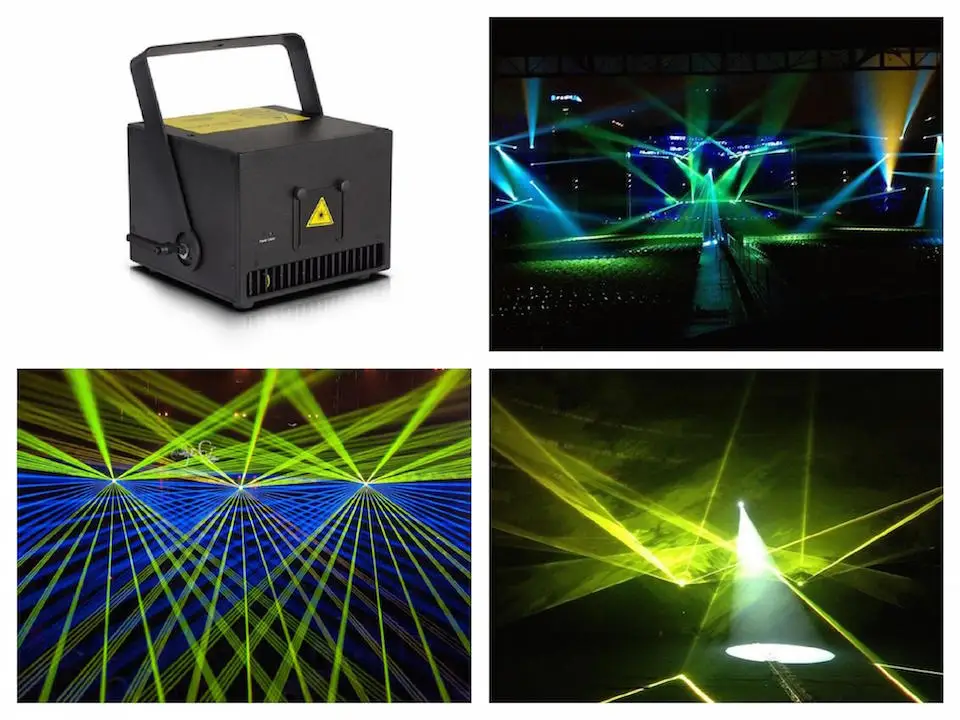 

Laser 1W RGB Animation Laser Show System Analog Modulation 20Kpps scanner ILDA Control laser stage light event wedding party