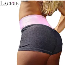 Женские спортивные шорты для йоги, Лоскутные, пуш-ап, хип-ап, для тренажерного зала, для тренировок, короткие штаны, для женщин, высокая талия, эластичные, для фитнеса, бега, пробежки, шорты