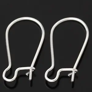 

Free shipping!!! 100Pcs Silver Plated Ear Wires 18x10mm Findings