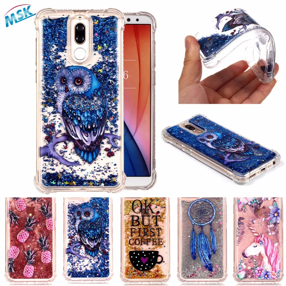 Glitter Liquid Case For Huawei Nova 2i Mate 10 Lite Silicone Back Cover 2 i Honor 9i Phone case for mate10 lite |