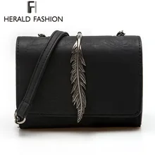 Herald Fashion Leaves Decorated Mini Flap font b Bag b font Suede PU Leather Small font