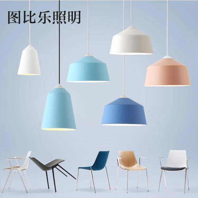 

Nordic Pendant Lights Wood Aluminum Lampshade Industrial Lighting Loft Lamparas Colorful Pendant Lamp E27 Base Light Fixtures