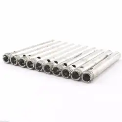 10Pcs 6.5mm 1/4" Diamond coated Hole Cutter Saw Drill Bits Glass Ceramic Marble ILOVETOOL