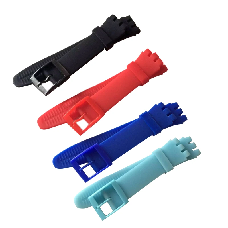 19 мм 20 мм водонепроницаемый прочный резиновый ремешок для часов Swatch силиконовый ремешок для часов браслет для женщин и мужчин аксессуары для наручных часов