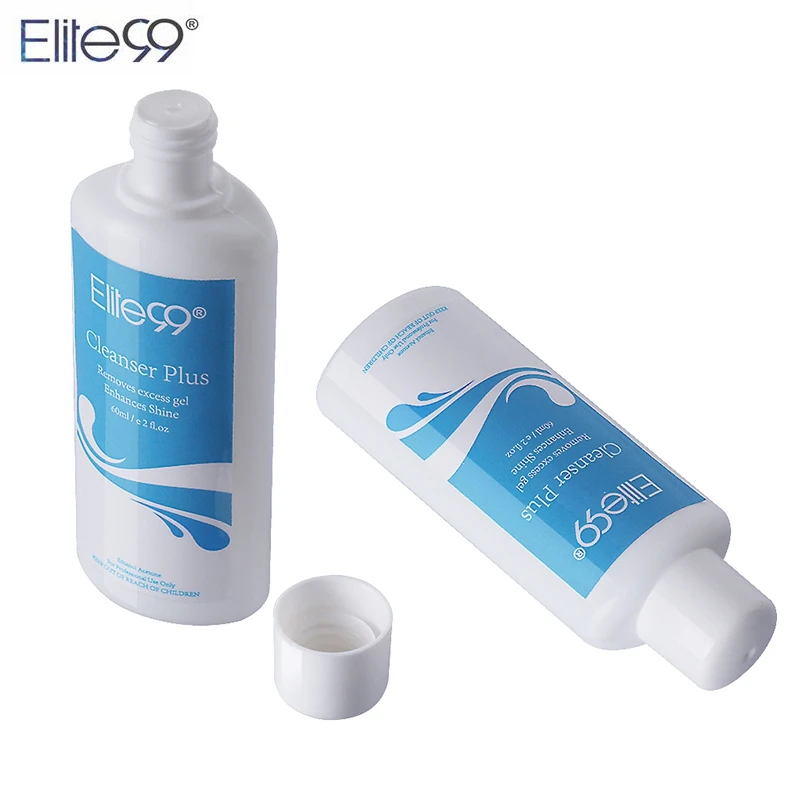 

Elite99 60ml Cleanser Plus Removes Excess Gel Enhance Shine Sticky Remover Nail Polish UV Gel Sticky Remover Liquid Nail Tools