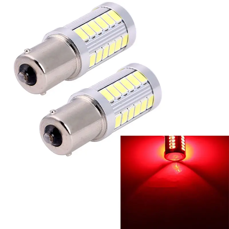 2PCS 1156 BA15S P21W 33SMD LED Car Backup Reverse Rear Light Bulb Super