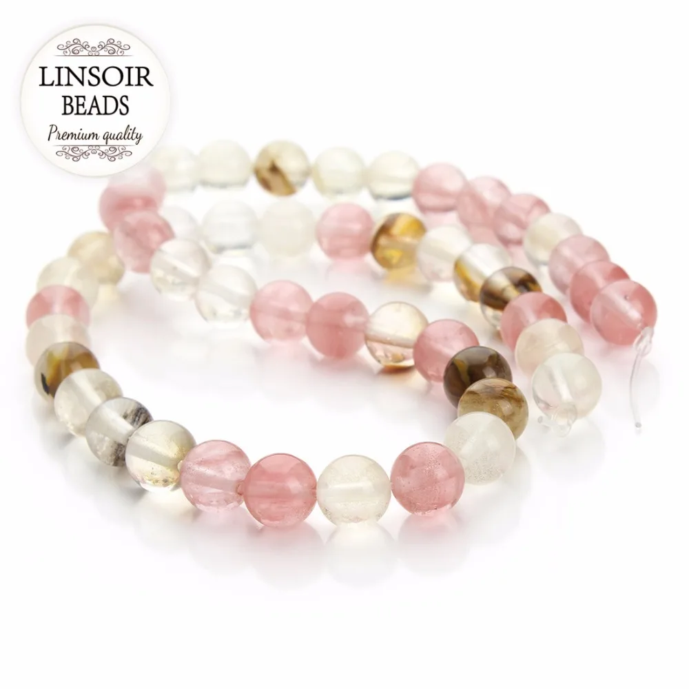 

LINSOIR Mixed Color Natural Stone Beads 4mm 6mm 8mm 10mm 12mm Loose Round Spacer Beads For Diy Making Jewelry 40cm/strand