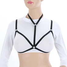 Страховочная система женские Сексуальное белье, женское нижнее Harajuku бондаж ремень панк кроп-топы портупея сексуальный бюстгалтер, нижнее белье