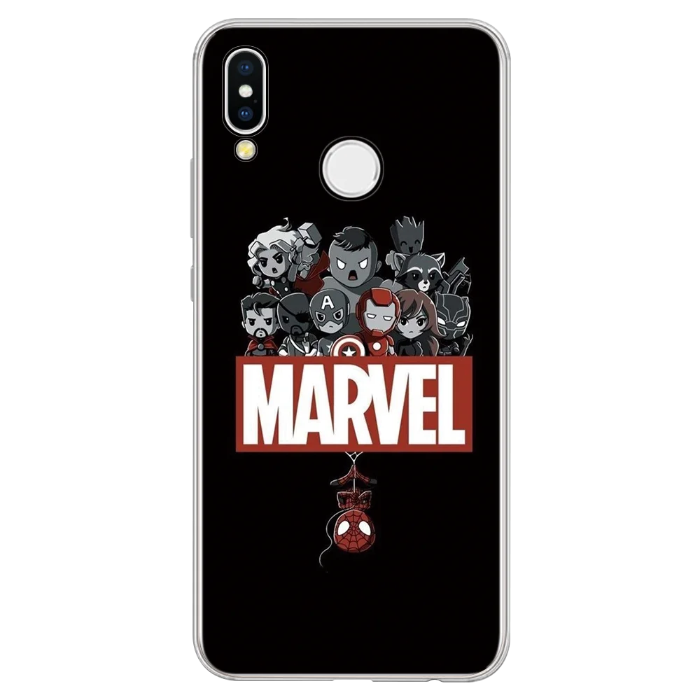 Marvel Мстители комиксы чехол для huawei nova 3 3e 4 4e 2 2i плюс 3i Y9 Y5 премьер Y3 Y6 Y7 Pro Чехол Мягкий ТПУ Coque