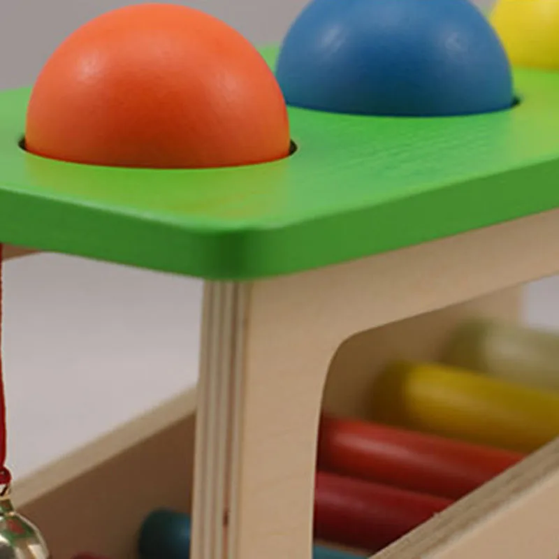 Wooden Sound Knocks Beat Balls Montessori Educational Toy For Children Puzzle Oyuncak Baby Montessori Material Ping Pong Table
