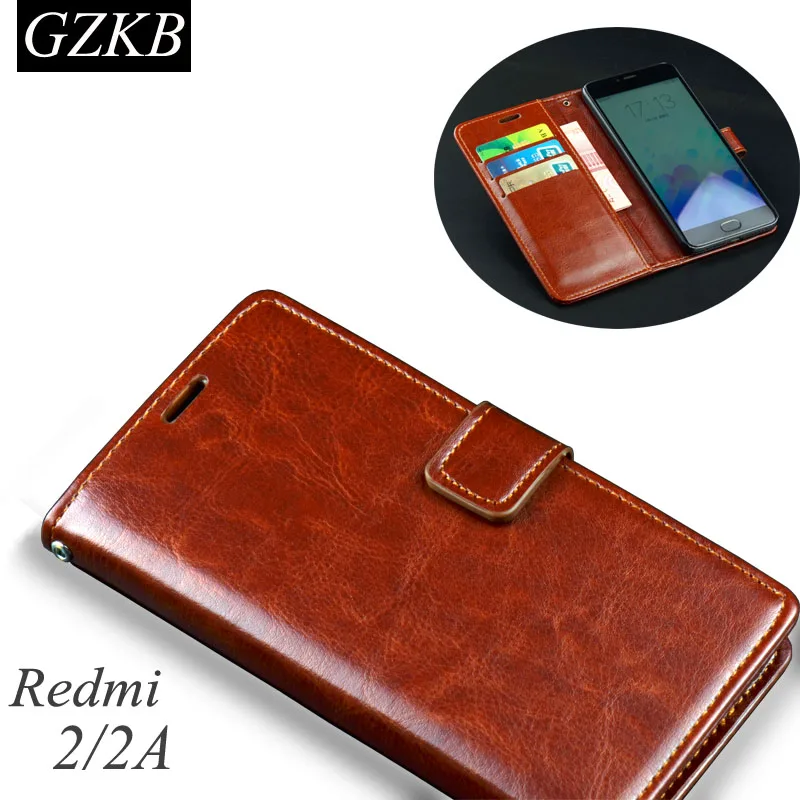 For Xiaomi Redmi 2 2A Case Cover Coque Luxury Case PU Leather Flip Wallet Stand Cover For Xiaomi