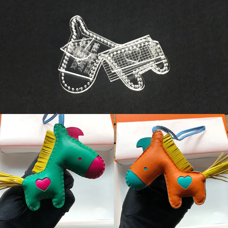 Lychee Life Cute Cartoon Horse Sewing Pattern Acrylic Key Chain Stencil Template DIY Handmade Leather Crafts Supplies | Дом и сад