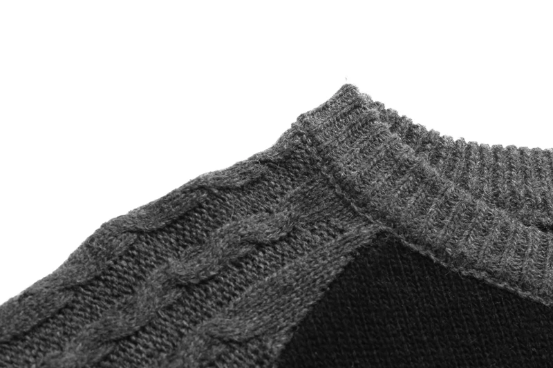 Envmenst Мода 2017 г. Осень зимний свитер человек лоскутное трикотажные теплые Пуловеры для женщин с длинными рукавами и круглым вырезом