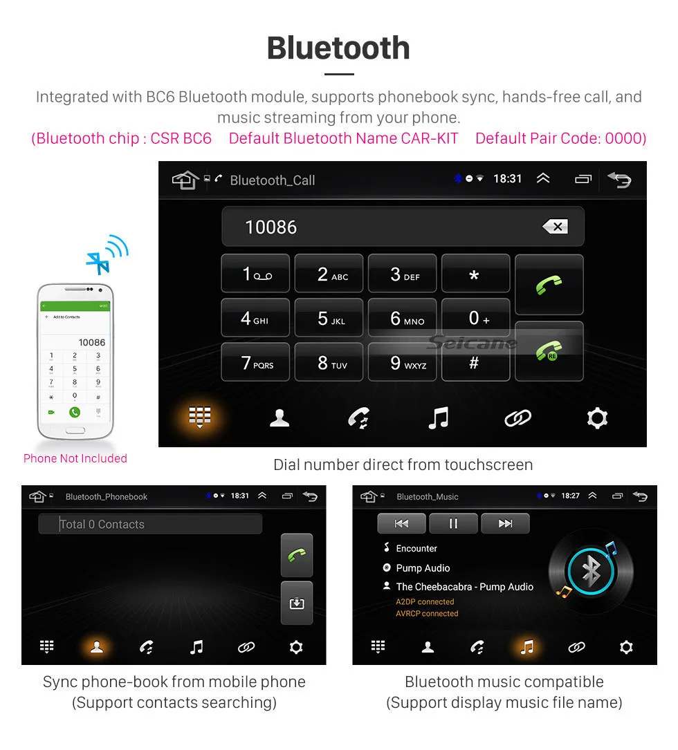 Seicane Android 8,1 " 2Din автомобильный gps Navi Радио для 2007-2013 Toyota RAV4 мультимедийный плеер Поддержка 3g тыловая камера ТВ тюнер 1080P