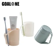 GOALONE креативная чашка для зубных щеток пластиковая наклонная 32 градуса чашки для полоскания с держателем для зубных щеток современный мат кружки для ванной Tumblers
