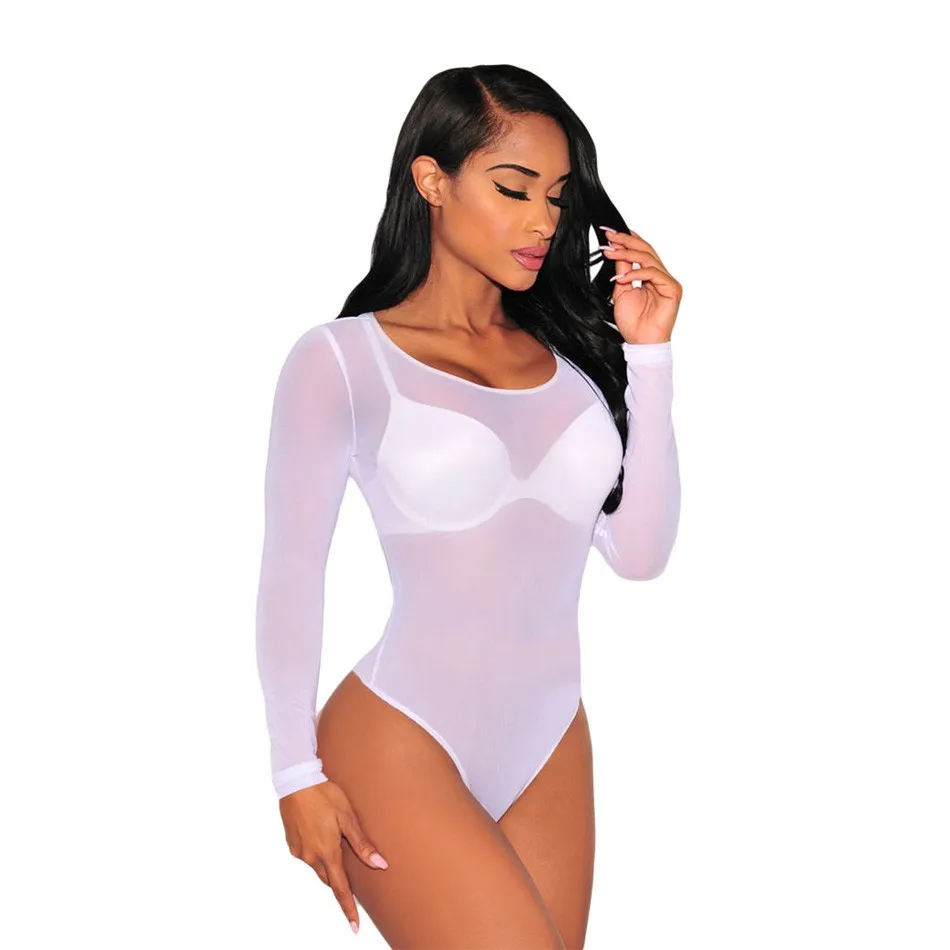 White see through bodysuit outfit Outlet