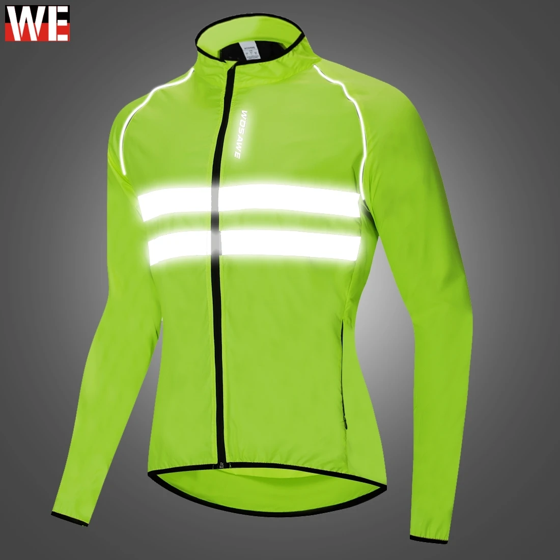 

WOSAWE High Visibility Reflective Safety Jacket Vest Road Motorcycles Motorbike Windbreaker Waterproof Clothing
