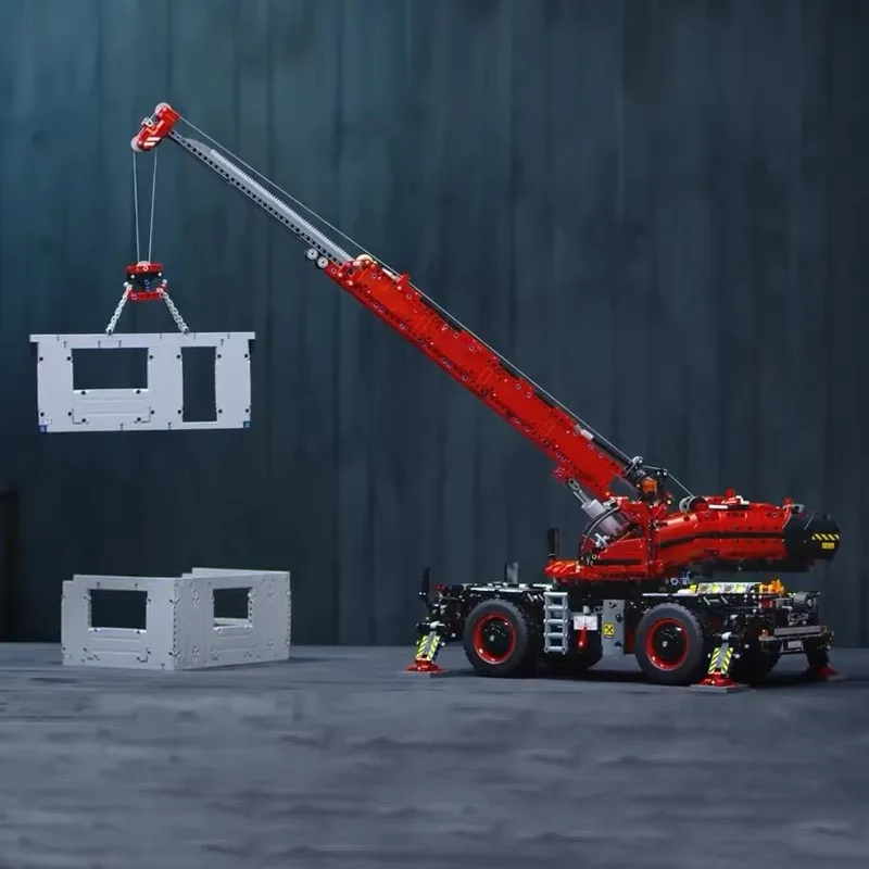 

Lepin 20085 Technic Series Rough Terrain Crane Compatible Legoing 42082 Building Blocks Bricks Educational Toys With Battery Box