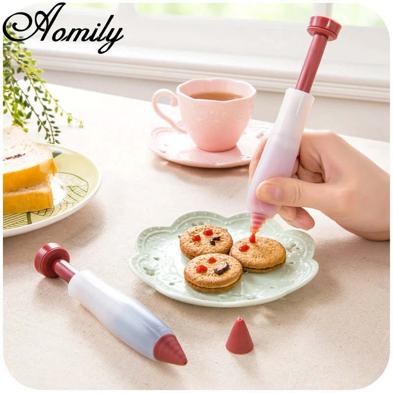Aomily Silicone DIY Writing Pen Chocolate Decorating Tools Cake Mold