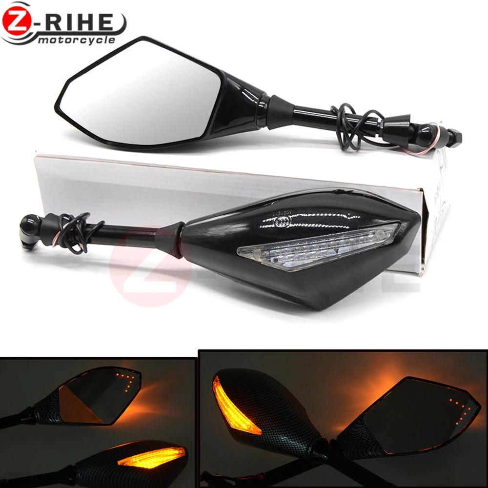 

New Universal 8mm 10mm Motorcycle LED Turn Signal Light Rear View Mirror Street Bike for yamaha Honda Suzuki kawasaki ktm bmw