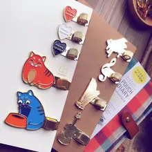 Симпатичная прищепка в форме кошки для рассыпчатых листков страниц TN использовать hobo usehand книга ручка металлическая ручка с зажимом Закладка