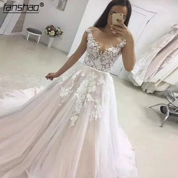 

Capped Sleeve Summer Tulle Evening Dresses Vintage A Line abendkleider Dress Elegant robe de soiree
