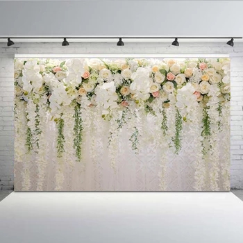 

Wedding backdrops,wedding flowers wall photography background,birthday party bridal shower decor banner floral photo backdrop