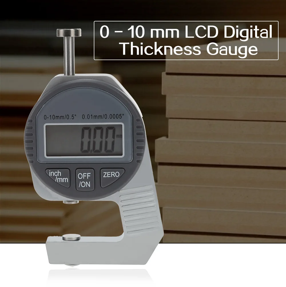 Thickness Gauge,0-10 0.01mm Digital Display Electronic Thickness Gauge Thickness Meter Measuring Tool Lightweight and Upgraded 