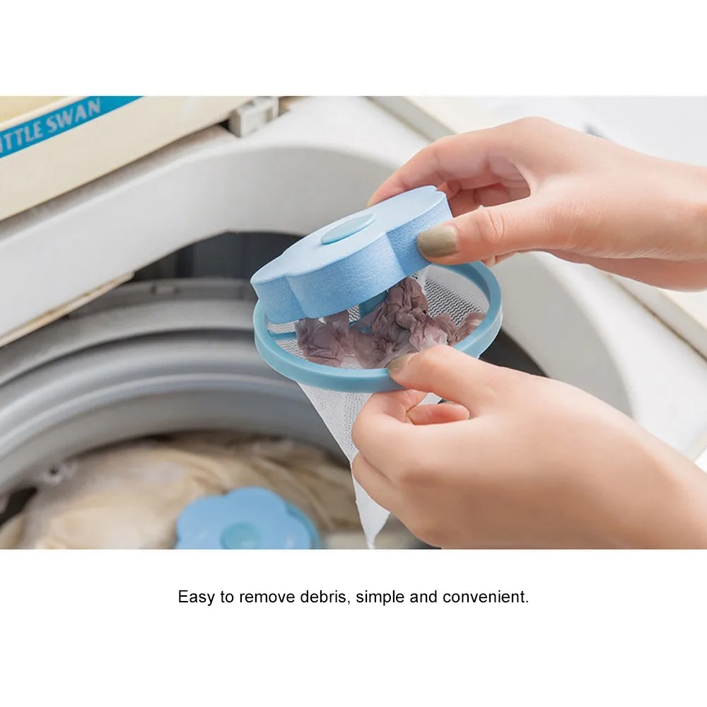 Многоразовая Чистящая сетка для стиральной машины, бытовой плавающий хлопковый бархатный сетчатый мешок, практичный сливовый фильтр-мешок для удаления мусора