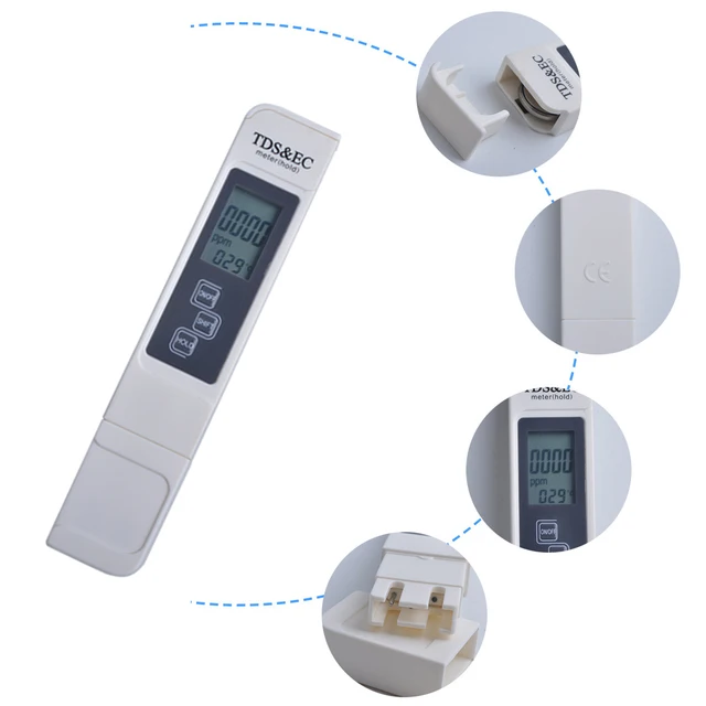 Best Price TDS EC Meter Temperature Tester pen 3 In1 Function Conductivity Water Quality Measurement Tool TDS&EC Tester 0-9000ppm