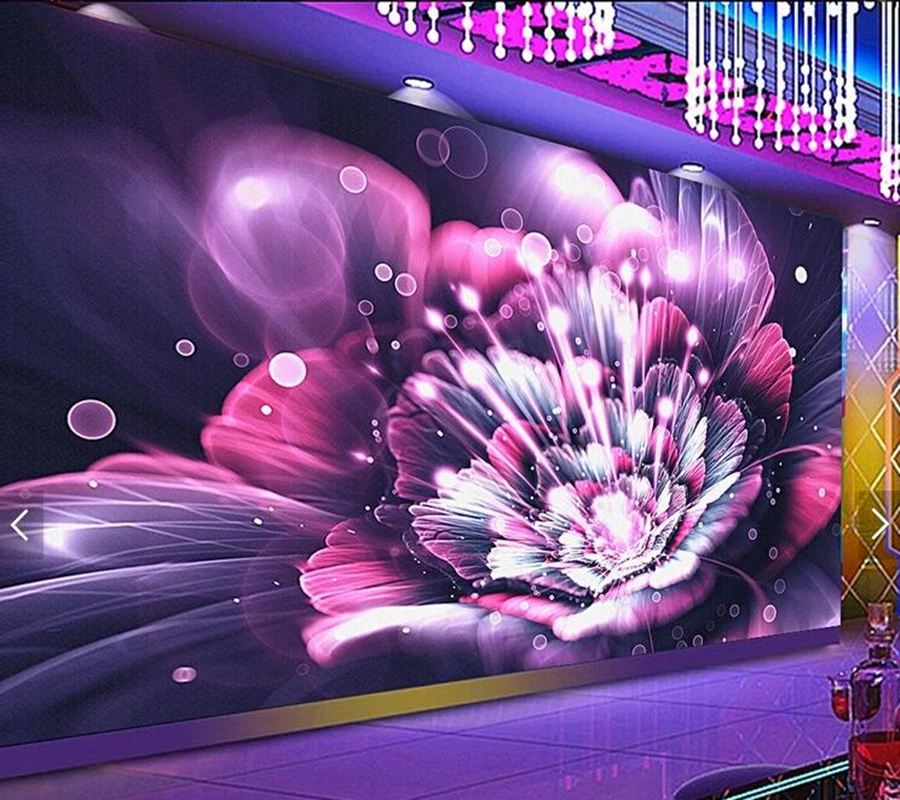 Пользовательские 3D papel де parede красочные цветы fresco для гостиной бар КТВ фон