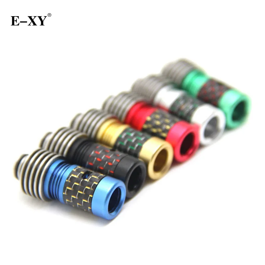 Us 2 73 35 Off Heat Sink With Carbon Fiber Drip Tip 510 Wide Bore Mouthpiece Fit 510 Rba Rta Atomizer Tank Electronic Cigarette Accessories In